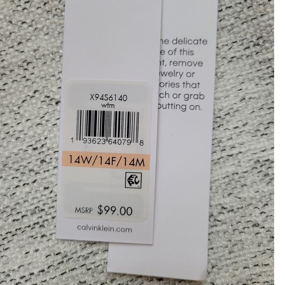 NWT Calvin Klein Zip Up Short‎ Tweed Career Skirt Business Casual Office - 14 - Picture 4 of 6